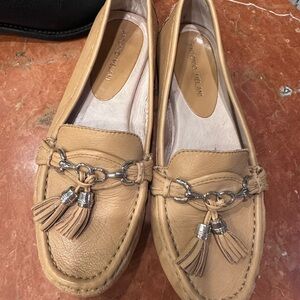 ANTONIO MELANI Tan Loafers with Detail size 10